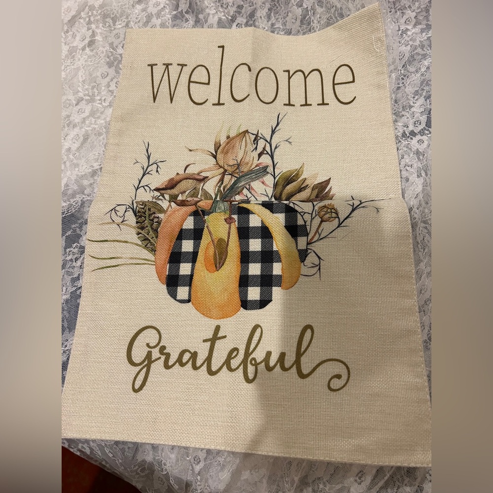 Welcome Grateful Fall Decoraflag